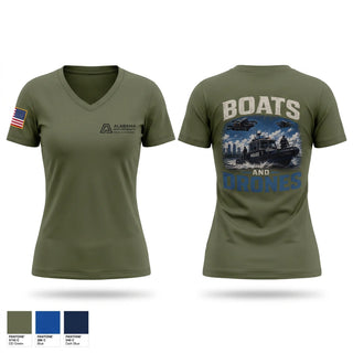 Womens Short Sleeve Vneck Shirt, Alabama Port Authority Police, Police, Teamtime, Team time, sublimation, custom sports apparel, team uniforms, spirit wear, spiritwear, sports uniforms, custom shirts, team store, custom team store, fundraiser sports, apparel fundraiser