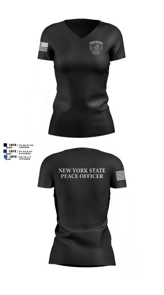 Womens Short Sleeve Vneck Shirt, NY State Peace Officer Class 2026-11, Police, Teamtime, Team time, sublimation, custom sports apparel, team uniforms, spirit wear, spiritwear, sports uniforms, custom shirts, team store, custom team store, fundraiser sports, apparel fundraiser