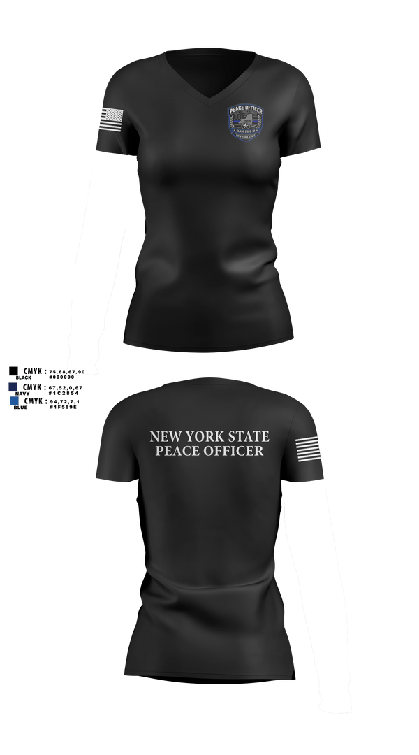 NY State Peace Officer Rochester Women's Short Sleeve V-neck Shirt - 34