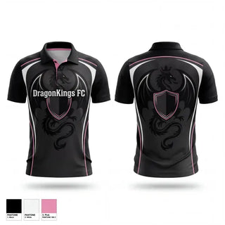 Short Sleeve Performance Polo, DragonKings FC, Men's Soccer, Teamtime, Team time, sublimation, custom sports apparel, team uniforms, spirit wear, spiritwear, sports uniforms, custom shirts, team store, custom team store, fundraiser sports, apparel fundraiser