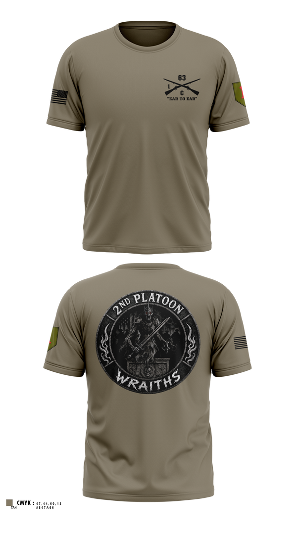 Short Sleeve Performance Shirt, 2nd PLT, C co, 1-63 AR BN, Army, Teamtime, Team time, sublimation, custom sports apparel, team uniforms, spirit wear, spiritwear, sports uniforms, custom shirts, team store, custom team store, fundraiser sports, apparel fundraiser