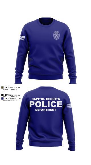 Crew Neck Sweatshirt, Capitol Heights Police Dept., Police, Teamtime, Team time, sublimation, custom sports apparel, team uniforms, spirit wear, spiritwear, sports uniforms, custom shirts, team store, custom team store, fundraiser sports, apparel fundraiser