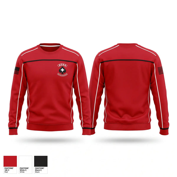 Crew Neck Sweatshirt, ACES, EMS/EMT, Teamtime, Team time, sublimation, custom sports apparel, team uniforms, spirit wear, spiritwear, sports uniforms, custom shirts, team store, custom team store, fundraiser sports, apparel fundraiser