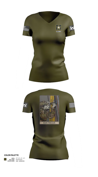 378th ECC 79902608 Women's Short Sleeve V-neck Shirt - 21