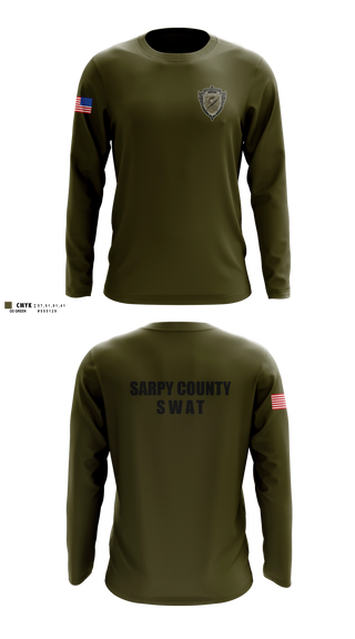 Long Sleeve Performance Shirt, Sarpy County SWAT, Police, Teamtime, Team time, sublimation, custom sports apparel, team uniforms, spirit wear, spiritwear, sports uniforms, custom shirts, team store, custom team store, fundraiser sports, apparel fundraiser