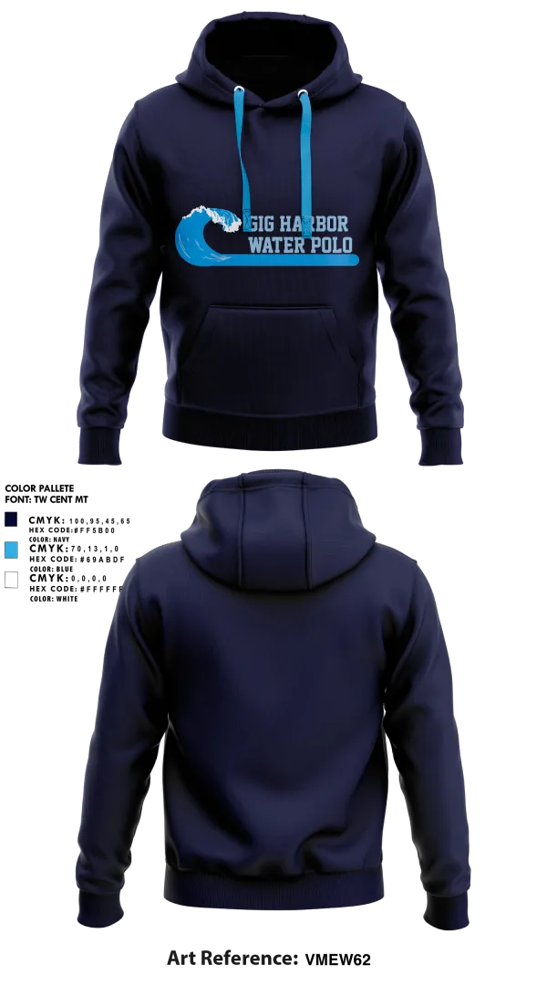 Hoodie, Gig Harbor Water Polo, Water Polo, Teamtime, Team time, sublimation, custom sports apparel, team uniforms, spirit wear, spiritwear, sports uniforms, custom shirts, team store, custom team store, fundraiser sports, apparel fundraiser