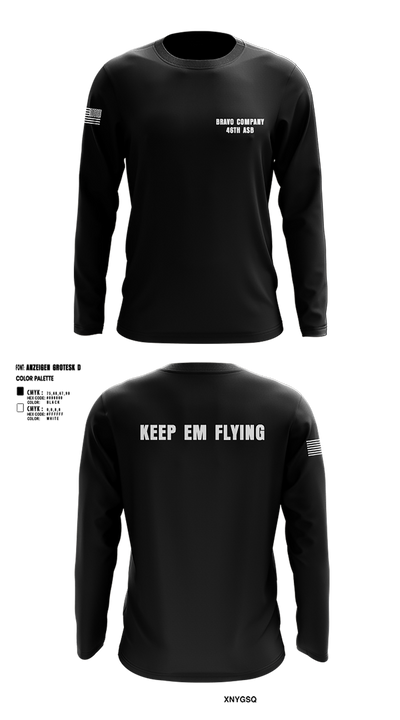 Bravo company 46th ASB 11488182 Long Sleeve Performance Shirt 3