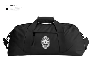 Duffle Bag, Drumright, Police, Teamtime, Team time, sublimation, custom sports apparel, team uniforms, spirit wear, spiritwear, sports uniforms, custom shirts, team store, custom team store, fundraiser sports, apparel fundraiser
