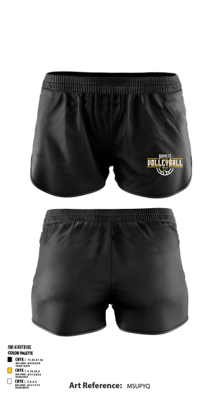 Womens Shorts, Fulton Hornets Volleyball, Women's Volleyball, Teamtime, Team time, sublimation, custom sports apparel, team uniforms, spirit wear, spiritwear, sports uniforms, custom shirts, team store, custom team store, fundraiser sports, apparel fundraiser