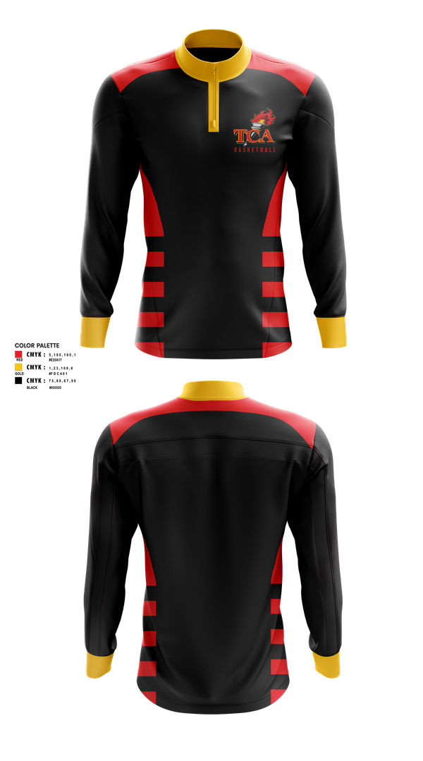 Quarter Zip Jacket, Torches, Men's Basketball, Teamtime, Team time, sublimation, custom sports apparel, team uniforms, spirit wear, spiritwear, sports uniforms, custom shirts, team store, custom team store, fundraiser sports, apparel fundraiser