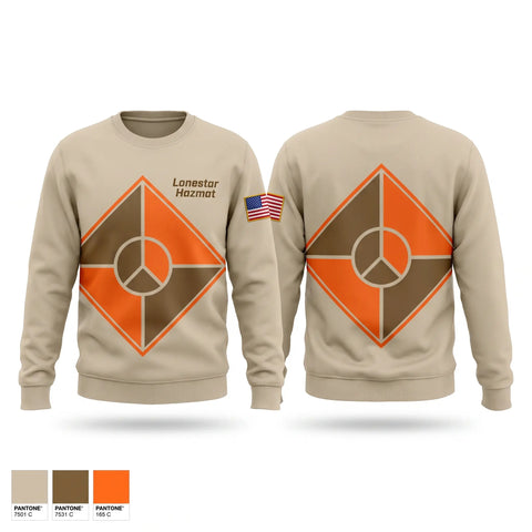 Crew Neck Sweatshirt, Lonestar Hazmat, Fire Department, Teamtime, Team time, sublimation, custom sports apparel, team uniforms, spirit wear, spiritwear, sports uniforms, custom shirts, team store, custom team store, fundraiser sports, apparel fundraiser