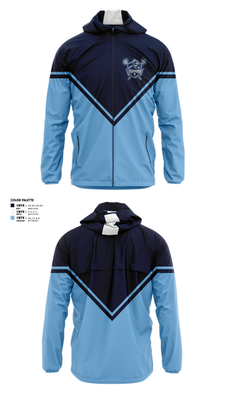 Windbreaker, La Plata Warriors, Women's Lacrosse, Teamtime, Team time, sublimation, custom sports apparel, team uniforms, spirit wear, spiritwear, sports uniforms, custom shirts, team store, custom team store, fundraiser sports, apparel fundraiser