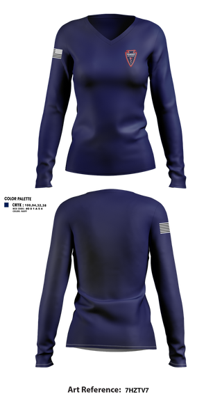 Womens Long Sleeve Vneck Shirt, Shawnee Fire District, Fire Department, Teamtime, Team time, sublimation, custom sports apparel, team uniforms, spirit wear, spiritwear, sports uniforms, custom shirts, team store, custom team store, fundraiser sports, apparel fundraiser
