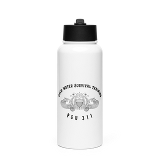 PSU 311 77580202 Stainless Steel Water Bottle with a Straw Lid