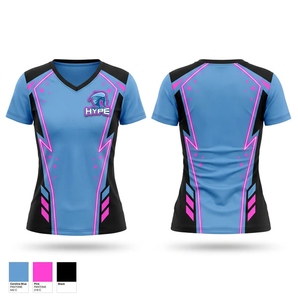 Womens Short Sleeve Vneck Shirt, Texas Hype, Softball, Teamtime, Team time, sublimation, custom sports apparel, team uniforms, spirit wear, spiritwear, sports uniforms, custom shirts, team store, custom team store, fundraiser sports, apparel fundraiser