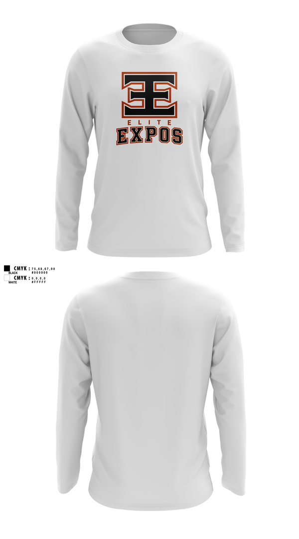 Long Sleeve Performance Shirt, Elite Expos, Baseball, Teamtime, Team time, sublimation, custom sports apparel, team uniforms, spirit wear, spiritwear, sports uniforms, custom shirts, team store, custom team store, fundraiser sports, apparel fundraiser