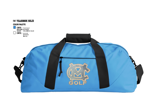 Duffle Bag, Moore County Golf, Golf, Teamtime, Team time, sublimation, custom sports apparel, team uniforms, spirit wear, spiritwear, sports uniforms, custom shirts, team store, custom team store, fundraiser sports, apparel fundraiser