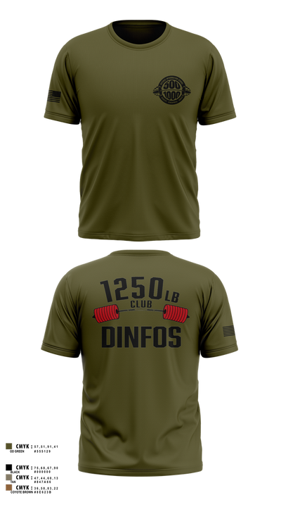 DINFOS 1000LB Club 26968217 Short Sleeve Performance Shirt - 11