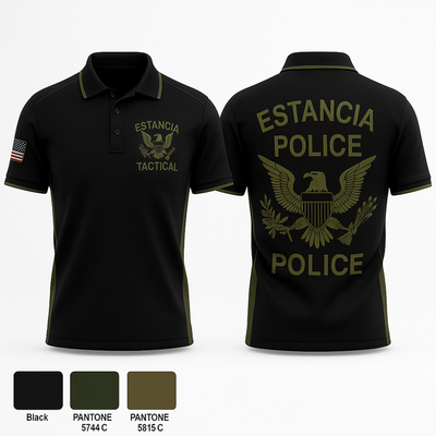 Estancia Police 64037426 Short Sleeve Performance Polo - 1