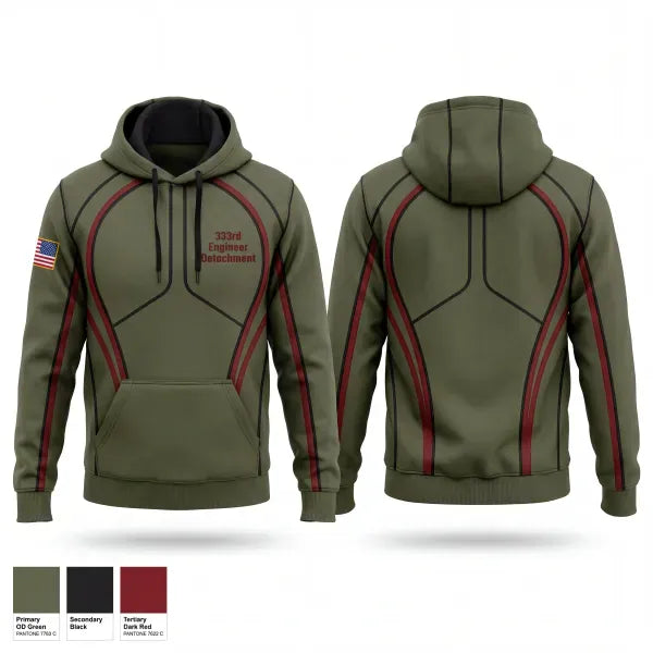 Hoodie, 333rd Engineer Detachment, Army, Teamtime, Team time, sublimation, custom sports apparel, team uniforms, spirit wear, spiritwear, sports uniforms, custom shirts, team store, custom team store, fundraiser sports, apparel fundraiser