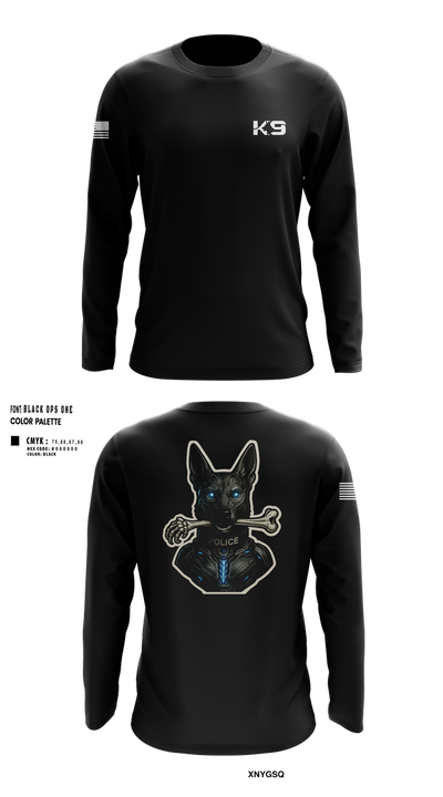 Willoughby K9 40647352 Long Sleeve Performance Shirt 100
