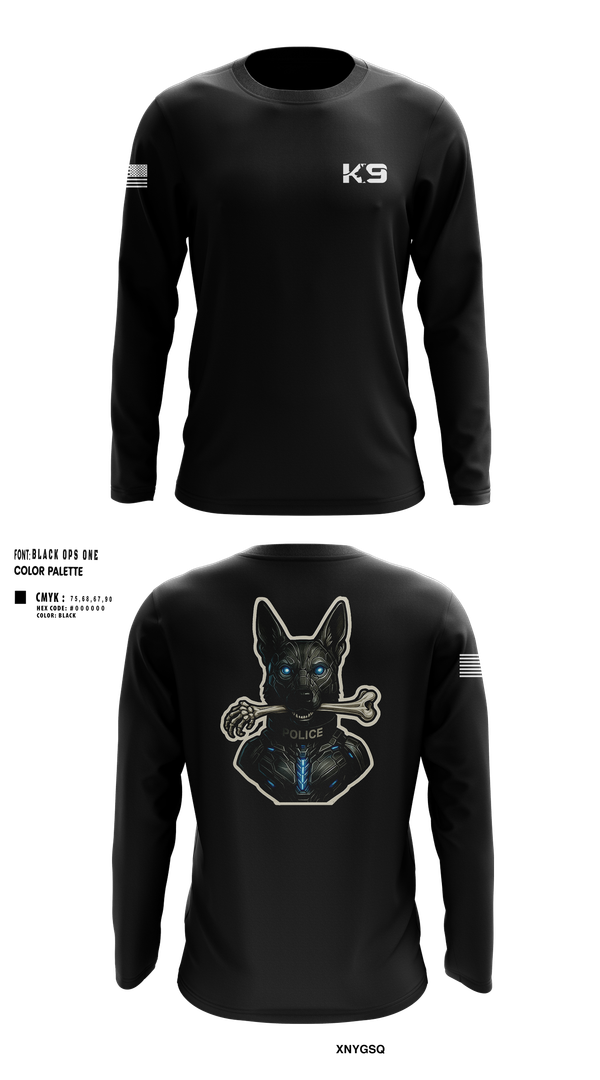 Long Sleeve Performance Shirt, Willoughby K9, Police, Teamtime, Team time, sublimation, custom sports apparel, team uniforms, spirit wear, spiritwear, sports uniforms, custom shirts, team store, custom team store, fundraiser sports, apparel fundraiser