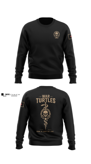 Crew Neck Sweatshirt, War turtles, Army, Teamtime, Team time, sublimation, custom sports apparel, team uniforms, spirit wear, spiritwear, sports uniforms, custom shirts, team store, custom team store, fundraiser sports, apparel fundraiser