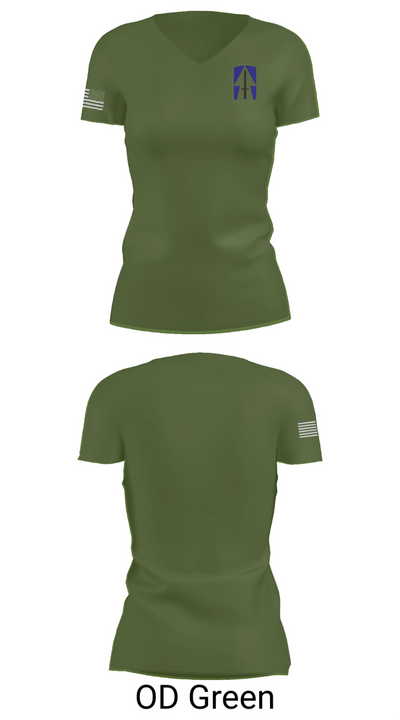 76th IBCT 84718012 Women's Short Sleeve V-neck Shirt - 46