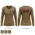 Alpha Company 227th BEB Women's Long Sleeve V-neck Shirt - 1