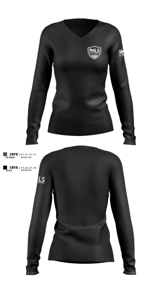 Womens Long Sleeve Vneck Shirt, Next Level Security LLC, , Teamtime, Team time, sublimation, custom sports apparel, team uniforms, spirit wear, spiritwear, sports uniforms, custom shirts, team store, custom team store, fundraiser sports, apparel fundraiser