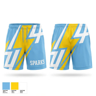 Athletic Shorts With Pockets, Sparks, Softball, Teamtime, Team time, sublimation, custom sports apparel, team uniforms, spirit wear, spiritwear, sports uniforms, custom shirts, team store, custom team store, fundraiser sports, apparel fundraiser