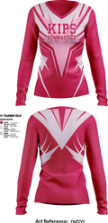 Kips gymnastics 28544383 Women's Long Sleeve V-neck Shirt - 1