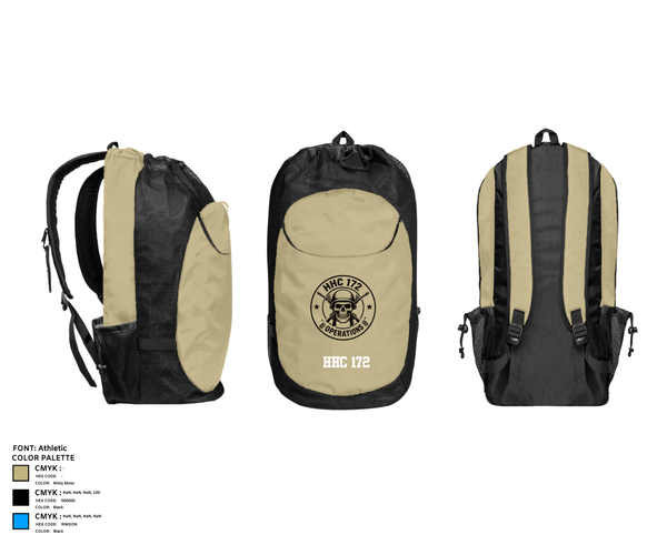 Gear Bag, HHC 172, Army, Teamtime, Team time, sublimation, custom sports apparel, team uniforms, spirit wear, spiritwear, sports uniforms, custom shirts, team store, custom team store, fundraiser sports, apparel fundraiser