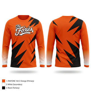 Long Sleeve Performance Shirt, Foxes Fastpitch, Softball, Teamtime, Team time, sublimation, custom sports apparel, team uniforms, spirit wear, spiritwear, sports uniforms, custom shirts, team store, custom team store, fundraiser sports, apparel fundraiser