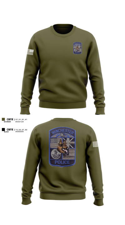 Winchester Police K9 Unit 67767754 Crew Neck Sweatshirt - 1
