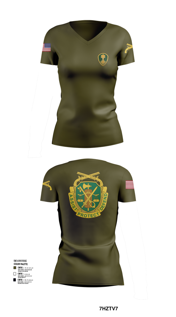 Womens Short Sleeve Vneck Shirt, 785th Military Police Battalion, , Teamtime, Team time, sublimation, custom sports apparel, team uniforms, spirit wear, spiritwear, sports uniforms, custom shirts, team store, custom team store, fundraiser sports, apparel fundraiser