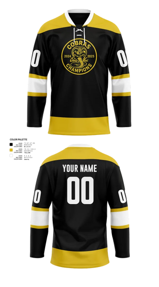 Hockey Jersey, Cobras, Ice Hockey, Teamtime, Team time, sublimation, custom sports apparel, team uniforms, spirit wear, spiritwear, sports uniforms, custom shirts, team store, custom team store, fundraiser sports, apparel fundraiser