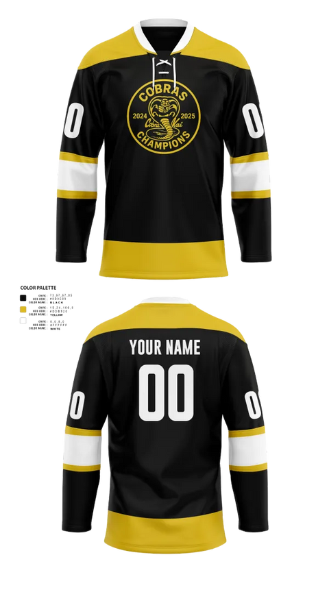 Hockey Jersey, Cobras, Ice Hockey, Teamtime, Team time, sublimation, custom sports apparel, team uniforms, spirit wear, spiritwear, sports uniforms, custom shirts, team store, custom team store, fundraiser sports, apparel fundraiser