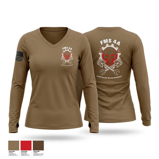 Womens Long Sleeve Vneck Shirt, FMS 4A, Army, Teamtime, Team time, sublimation, custom sports apparel, team uniforms, spirit wear, spiritwear, sports uniforms, custom shirts, team store, custom team store, fundraiser sports, apparel fundraiser