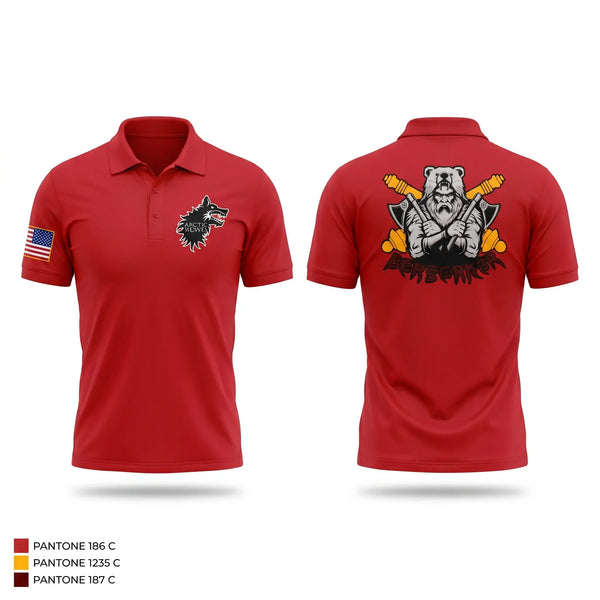 Short Sleeve Performance Polo, Berserker Battery, Army, Teamtime, Team time, sublimation, custom sports apparel, team uniforms, spirit wear, spiritwear, sports uniforms, custom shirts, team store, custom team store, fundraiser sports, apparel fundraiser