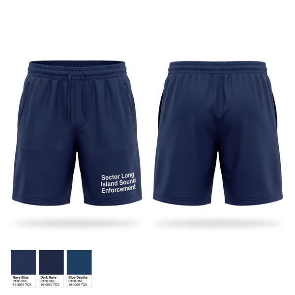 Athletic Shorts With Pockets, Sector Long Island Sound Enforcement, Coast Guard, Teamtime, Team time, sublimation, custom sports apparel, team uniforms, spirit wear, spiritwear, sports uniforms, custom shirts, team store, custom team store, fundraiser sports, apparel fundraiser