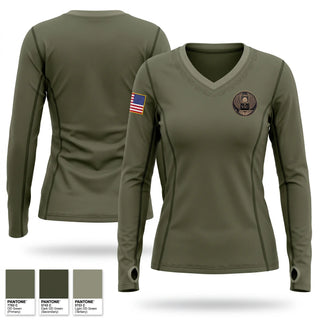 Womens Long Sleeve Vneck Shirt, Special Service Unit, Police, Teamtime, Team time, sublimation, custom sports apparel, team uniforms, spirit wear, spiritwear, sports uniforms, custom shirts, team store, custom team store, fundraiser sports, apparel fundraiser