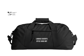 Duffle Bag, Lubbock Sheriffs Office Gang Unit, Police, Teamtime, Team time, sublimation, custom sports apparel, team uniforms, spirit wear, spiritwear, sports uniforms, custom shirts, team store, custom team store, fundraiser sports, apparel fundraiser