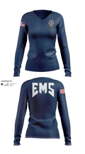 Greene County EMS 5907583 Women's Long Sleeve V-neck Shirt - 21