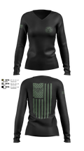 PCSO Black Knights 43803915 Women's Long Sleeve V-neck Shirt - 3