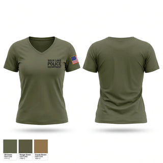 Womens Short Sleeve Vneck Shirt, Sour Lake Police Department, Police, Teamtime, Team time, sublimation, custom sports apparel, team uniforms, spirit wear, spiritwear, sports uniforms, custom shirts, team store, custom team store, fundraiser sports, apparel fundraiser