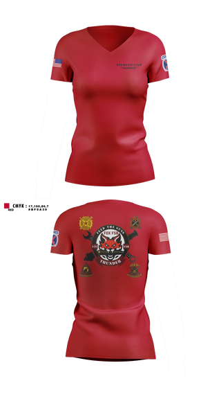 Womens Short Sleeve Vneck Shirt, F FSB, 5-25 FAR, Army, Teamtime, Team time, sublimation, custom sports apparel, team uniforms, spirit wear, spiritwear, sports uniforms, custom shirts, team store, custom team store, fundraiser sports, apparel fundraiser