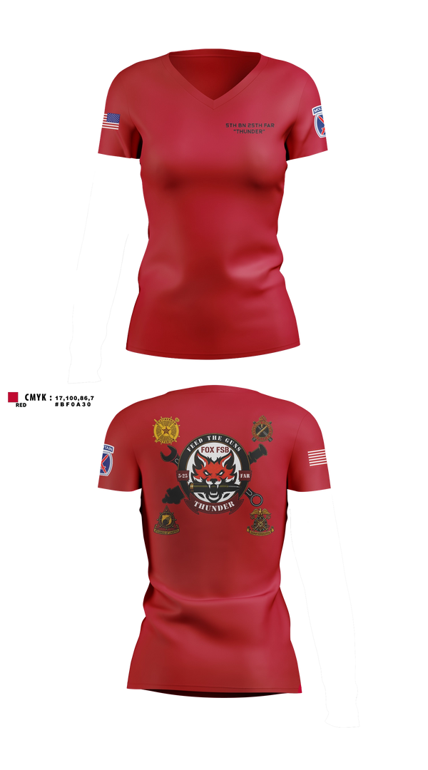 Womens Short Sleeve Vneck Shirt, F FSB, 5-25 FAR, Army, Teamtime, Team time, sublimation, custom sports apparel, team uniforms, spirit wear, spiritwear, sports uniforms, custom shirts, team store, custom team store, fundraiser sports, apparel fundraiser