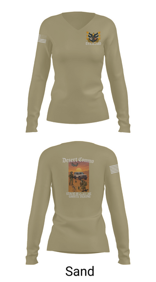 Womens Long Sleeve Vneck Shirt, Task Force Bataan, , Teamtime, Team time, sublimation, custom sports apparel, team uniforms, spirit wear, spiritwear, sports uniforms, custom shirts, team store, custom team store, fundraiser sports, apparel fundraiser