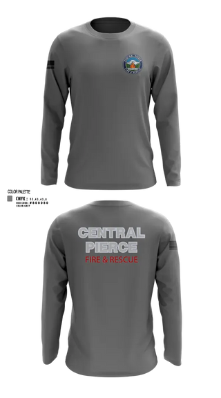 Long Sleeve Performance Shirt, Central Pierce Wildfire, Fire Department, Teamtime, Team time, sublimation, custom sports apparel, team uniforms, spirit wear, spiritwear, sports uniforms, custom shirts, team store, custom team store, fundraiser sports, apparel fundraiser